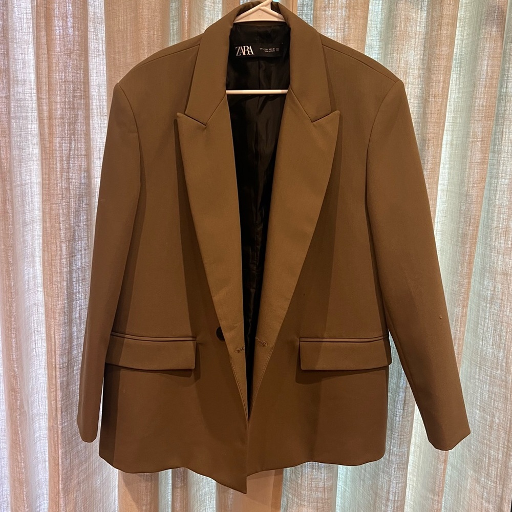 Zara Oversized Double Breasted Blazer